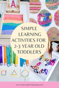 Learning activities for 2-3 year old Toddlers - Learning from Playing Activities For 1-2 Year Kids At Daycare, Open Ended Activities For Toddlers, Activities For Toddlers At Home, Months Activities, Two Years Old Activities, Learning Activities For Toddlers, Fun Learning Activities, Homeschool Preschool Activities, Toddler Ideas