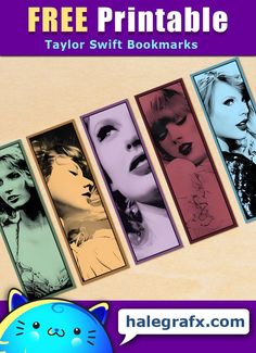 an advertisement for the taylor swift bookmarks