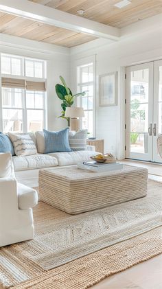 the living room is clean and ready to be used for relaxing time on the couches