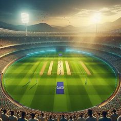 an artist's rendering of a cricket stadium