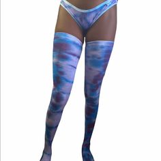 Made To Order. Have This Set Available But If You Prefer Another Color Just Let Me Know What Two Colors. I Ship Out In Two Three Days. Matching Socks, Thigh High Socks, Three Days, Thigh High, High Socks, Thigh Highs, Blue Purple, Let Me Know, Blue And Purple