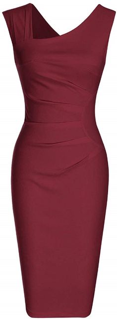 This dress is versatile for multiple fancy occasions. Wear as a wedding guest, for cocktail hour, or as a work dress for a big meeting. This dress features a body-hugging fit and it's true to size. The neckline is asymmetrical with a flattering ruching detail all down the front. This is a flattering style that hits in all the right places. Fabric contents: 69% Rayon, 26% Nylon, 5% Spandex // window.dataLayer = window.dataLayer || []; function gtag(){dataLayer.push(arguments);} gtag('js', new Dat Ruched Bodycon Dress Outfit, Bodycon Dress Outfit Casual, How To Wear Kimono, Bodycon Dress Outfit, Dress Outfit Casual, Detail Design, Slim Style, Prom Suits, 1950s Style