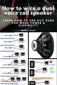 the diagram shows how to wire a dual voice coil speaker and how to use it