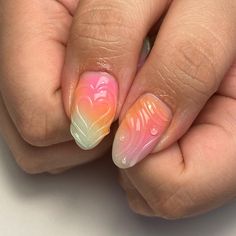 🫶🏼💖 we slay aura/ombre set many times with no airbrush machine 🤍 Cutest Nails, Nails 2024, Nails Gel, 3d Nail, Prom Nails, Nail Games, 3d Nails, Nails Nails