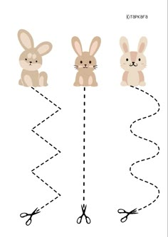 the letter k is for rabbit and bunny with scissors in front of it, which are cut