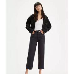 Measurements - Waist: 12 Inches - Rise: 11 Inches - Inseam: 26.5 Inches - Ankle: 7.5 Inches Levis Ribcage Straight, Levi's Ribcage, Ribcage Jeans, Levis Ribcage, Black Levis, Straight Fit Jeans, Rib Cage, Pierre Cardin, Ankle Jeans