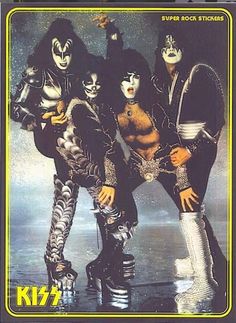 kiss's album cover art for their new album, silver rock stickers k77