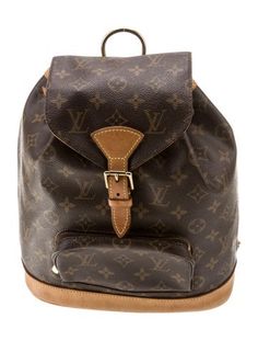 Louis Vuitton BackpackBrownMonogram PatternBrass HardwareLeather TrimDual Adjustable Shoulder StrapsSingle Exterior PocketCanvas Lining & Single Interior PocketPull-Through Closure at Front Designer Brown Backpack For School, Classic Brown Monogram Canvas Backpack, Designer Brown Bag For School, Designer Brown School Bag, Handbag Backpack, Louis Vuitton Monogram, Print Patterns, Women Handbags, Louis Vuitton