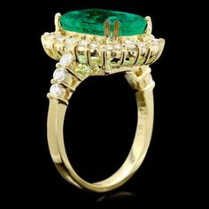 5.50 Carats Natural Emerald and Diamond 14K Solid Yellow Gold Ring Suggested Replacement Value: $8,000.00 Total Natural Green Emerald Weight is: Approx. 4.50 Carats (transparent) Emerald Measures: Approx. 11.00 x 8.00mm Natural Round Diamonds Weight: Approx. 1.00 Carats (color G-H / Clarity SI1-SI2) Ring total weight: Approx. 7.2 grams Disclaimer: all weights, measurements and colors are approximate and may vary slightly from the listed dimensions or as seen in the image. All pictures are magnif Gold Rings Online, Emerald Gem, Etsy Gold Ring, Yellow Gold Ring, Green Emerald, Natural Emerald, Emerald Diamond, Emerald Ring, Animal Jewelry