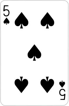 playing cards with hearts and spades on the reverse side, each card has four different numbers