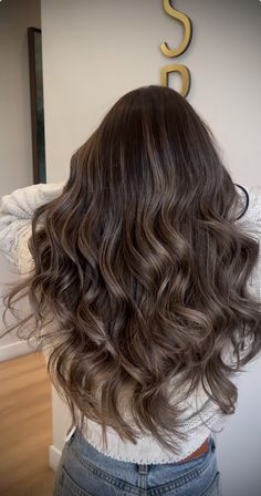 Neutral Dimensional Brunette, Brunette To Grey Balayage Hair, Bayalage Brunette Color Ideas, Cold Brown Balayage, Cool Brown Balayage On Black Hair, Dark Ash Highlights, Sandy Brunette Balayage, No Bleach Brown Hair, Light Brown Hair With Lowlights Dark