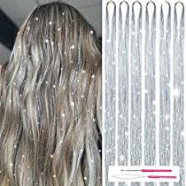 Check this out! Tinsel Hair Extensions, Tinsel Hair, Jumbo Braiding Hair, Glitter Png, Hair Streaks, Braid In Hair Extensions