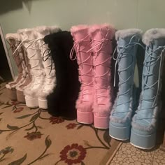 Shoe Hacks, Knee High Boots Winter, Boots Plus Size, Dollette Coquette, Demonia Shoes, Plus Size Party, Dr Shoes, Cute Shoes Heels, Kawaii Shoes