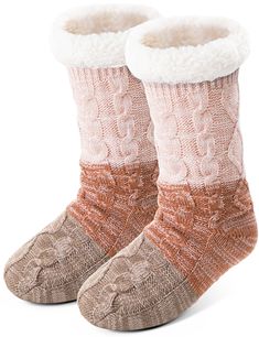 PRICES MAY VARY. SOFT FUZZY SLIPPER SOCKS : The fuzzy slipper socks is blend of high primium materials, It's very soft and comfortable, no itching problem, soft touch and comfortable feel. It's a perfect socks for women or girls. HIGH-TECH MICROFIBER & HIGH ELASTIC : This fuzzy cabin socks designed with high technology microfiber, high elastic fabric and soft touch features will makes your feet comfortable, warm, comfy all the day. SUITABLE FOR MANY OCCASIONS : This fuzzy socks are suitable for Sleeping Socks, School Socks, House Socks, Outdoor Socks, Cabin Socks, Thermal Socks, Socks Funny, Socks Christmas, Winter Cabin