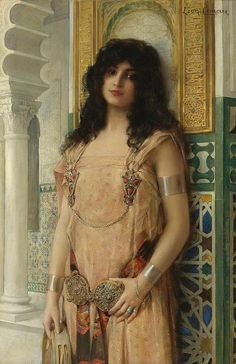 An Eastern Beauty -- Leon Francois Comerre فنسنت فان جوخ, John William Godward, Pre Raphaelite Art, Classic Paintings, European Art, Classical Art, Beautiful Paintings