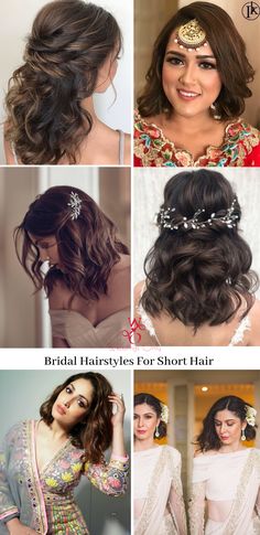 Reception Hairstyles Short Hair, Curls For Indian Wedding, Sangeet Hairstyle For Short Hair, Curly Hair Styles Indian Women, Hairstyles For Open Hair Curls, Short Hair Reception Hairstyle, Open Hairstyles Indian Wedding Short Hair, Wedding Hairstyles Indian Short Hair, Short Hairstyles For Wedding Indian