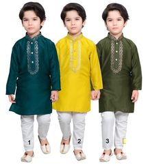 To view entire shop collection please visit us : https://www.etsy.com/shop/EthnicPehnava Specifications: Brand - Ethnic Pehnava Kurta Sleeves - Full Sleeves Kurta Neck - Mandarin Collar Bottom Length - Full Closure - Front button Occasion - Ethnic Wear Fit - Regular Wash Care Instructions:  HAND WASH ONLY. WASH DARK COLORS SEPARATELY.  DO NOT SOAK IN DETERGENT.  Styling Tip: Pair this ethnic set with mojaris to get that perfect ethnic look. Traditional Sets For Eid, Kurta For Boys, Cotton Kurta Set, Kids Kurta, Kurta Cotton, Boys Kurta, Ethnic Looks, Cotton Kurta, Kurta Set