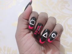 I have tried a squidgame inspired nail art this time. hope you'll like it. #squidgame #nailart #netflix @ersheenajain Inspiration Nails, Fashion Nails, Nails Inspiration, I Tried, Sofia