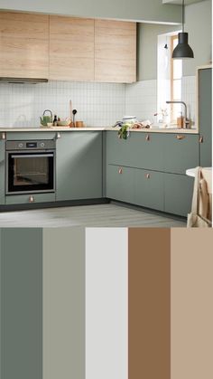 an image of a kitchen setting with color swatches