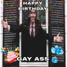 a low quality and stretched out photo of hit artist will wood from hit band will wood and the tapeworms with text that says "happy birthday gay ass" with balloons, cake, and confetti pngs added to the image Will Wood Valentines Card, Will Wood Reaction Pic, Will Wood Lyrics Aesthetic, Will Wood Album Cover, Will Wood Album Poster, Wood Reference, Will Wood And The Tapeworms, Will Wood And The Tapeworms Memes