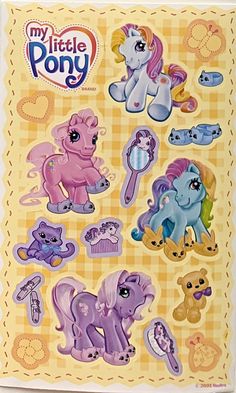 the little pony stickers are all different colors