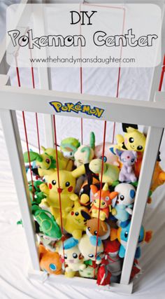 the diy pokemon center is filled with toys