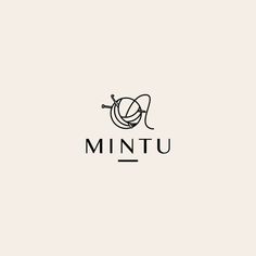 the logo for mintu, a japanese restaurant that has been designed to look like it is