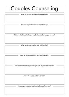 Marriage Therapy Worksheets, Couples Therapy Activities, Couples Therapy Exercises, Marriage Counseling Worksheets, Organizing Thoughts, Couples Therapy Worksheets, Relationship Worksheets, Counseling Worksheets, Marriage Therapy