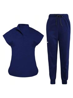 [Warm Reminder]: Please verify your size before placing an order! The last picture is specific size data, the size of this scrub set is slightly smaller than the normal size! If you are not sure, please contact customer service in time to choose the right size for you!
[Feature]: This nursing set uniform made with our premium blend of 72% Polyester 22% Rayon and 6% Spandex. Package includes comfortable sweatshirt tops and mid-Rise Jogger scrub pant with drawstring. This two piece outfits feminin Blue Stretch Sets With Pockets, Blue Stretch Sets For Workwear, Women Nurse, Nurse Uniform, Medical Uniforms, Scrub Sets, Women Sports, Stretch Top, Work Wear Women