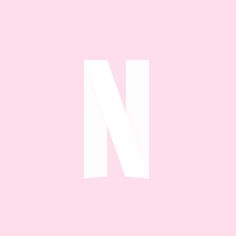 the letter n on a pink background