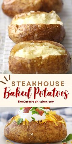 the perfect side dish for steakhouse baked potatoes is an easy and delicious appetizer