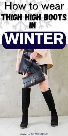 Outfits With High Boots, Freezing Winter Outfits, Outfits With Thigh High Boots, Cute Casual Winter Outfits, How To Wear Thigh High Boots, Short Faux Fur Coat, Red Leather Skirt, High Boots For Women, Look Confident