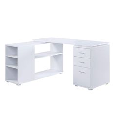 PRICES MAY VARY. [DIMENSION FOR STUDY DESK] Overall size for this corner desk: 60”Lx47.25”Wx29.5”H; Two small drawer interior dimensions: 12.2"Lx13.20"Wx3.7"H, one large drawer interior dimensions: 12.2"Lx13.20"Wx7.1"H. [VERSATILE SETUP] This L shaped desk can be positioned with the L shape facing left or right, so you can decide what best fits your space. The shelves can be adjsuted to suit your knees with 9 heights. Assembly will take under 60 minutes and all hardware is included. [LARGE DESKT Built In L Shaped Desk, Workstation Setup, Computer Shelf, L Shaped Desk With Storage, L Shaped Computer Desk, Corner Workstation, L Shaped Corner Desk, Modern Home Office Desk, Cool Room Designs