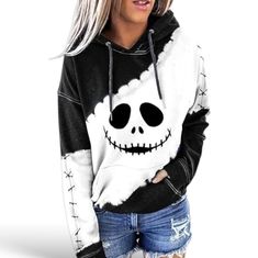 Nightmare Before Christmas Jack Hoodie Medium Lightweight Sweatshirt Kangaroo Pockets Long Sleeves Polyester Machine Wash Brand New In Original Packaging I Ship Next Day. Smoke & Pet Free Home. Jack Skellington Shirts Women, Jack Skeleton Sweater, Jack Skellington Dresses, Jack Skellington Maternity Shirt, Nightmare Before Christmas Hoodie, Everyday Cosplay, Ghost Face, Dye Hoodie, Tie Dye Hoodie