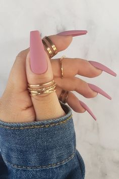 Matte Pink Nails, Matte Nails Design, Nails 2021, Pink Nail Designs, Trendy Nail Art, Pink Nail, Pink Spring, Chic Nails