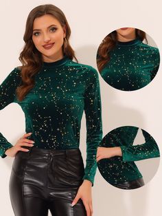 Shop Allegra K for Velvet Blouse Stand Collar Long Sleeve Stars Tops you are looking for, get more women's Blouses for yourelf. Order now! Free Returns! Long Sleeve Star Print Tops For Fall, Long Sleeve Tops With Star Print For Fall, Fitted Star Print Tops For Fall, Fitted Long Sleeve Tops With Star Print, Fitted Tops With Star Print For Fall, Fitted Star Print Top For Night Out, Fitted Star Print Tops For A Night Out, Long Sleeve Tops For Christmas Night Out, Casual Party Top With Star Print