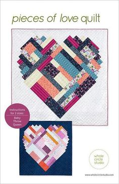 the book cover for pieces of love quilt