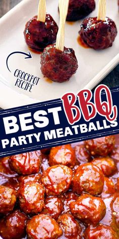 the best bbq party meatballs are ready to be eaten