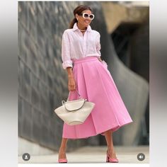 New With Tag Zara Woman Collection Cape Style Midi Skirt With A Mid Waist. Front Pleats. Hidden In-Seam Zip Closure. Approximate Measurement Laying Flat Small: Waist 14.25” Large: Waist 15.5” Xlarge: Waist 17” Outer Shell 82% Polyester 18% Acetate Pink | 2387/178 1009 Blue Printed Skirt, Pink Skirt Outfits, Cape Skirt, Zara Pleated Skirt, Sheer Midi Skirt, Style Midi Skirt, Zara Midi Skirt, Pink Midi Skirt, Floral Print Midi Skirt