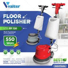 an advertisement for a floor polisher