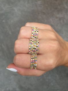 Multi Colored Eternity Band – eriness Diamond Multi-stone Stackable Rings With Round Band, Yellow Gold Multi-stone Sapphire Ring With Cubic Zirconia, Fine Jewelry Stackable Multi-stone Promise Rings, Fine Jewelry Multi-stone Stackable Promise Rings, Fine Jewelry Stackable Promise Rings With Multi-stone, Gold Stackable Multi-stone Diamond Rings, Fine Jewelry: Multicolor Stackable Pieces, Gold Diamond Stackable Rings With Multi-stone, Promise Stackable Multi-stone Rings Fine Jewelry