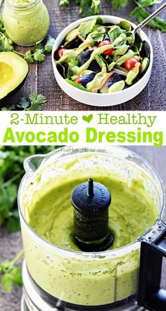 avocado dressing recipe in a food processor