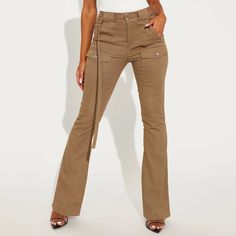 Reposhing This Item I Purchased From @Azo_thrifts. Loved It But A Just A Little Small For Me (I’m A Size 8). No Stretch. Comes Up To Just Below Belly Button. A Light Olive Green Tan Color. Stylish And Trendy. Brand New! Questions? Leave A Comment Below! Fitted Beige Cargo Pants With Belt Loops, Fitted Beige Utility Bottoms, High Waist Fitted Beige Cargo Pants, Brown High-waisted Cargo Pants With Belt Loops, Olive Bottoms With Pockets, Short Length, White Denim Jumpsuit, Non-stretch Khaki Cargo Pants With Side Pockets, Khaki Military Bottoms With Cargo Pockets, Teal Pants