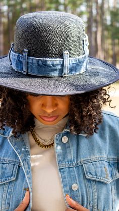 Stylish Womens Hats, Boho Hat, Denim Hat, Stylish Hats, Brim Hat, Custom Hats, Hat Sizes, Straw Hat, Hat Fashion