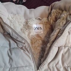 A Super Attractive New Zara Jacket! Water Resistant Silver Detailing On Pockets & Zipper~ Neutral Color And Will Go Great With All Outfits! Size Xs But Can Also Fit Xxs Or Small Depending On Body Type Final Sale, No Returns On This Beautiful Zara~ Smoke Free Home. Blueish Shading In Pics Is Reflection From Lighting. This Jacket Has No Stains, Perfect For Winter & Its New! Never Worn :) Make An Offer! Way Too Pretty And Warm Not To Be Worn In Style! Zara Puffer, Zara Jacket, Zara Jackets, Neutral Colors, Water Resistant, Puffer, Zara, Jackets & Coats, Jackets For Women