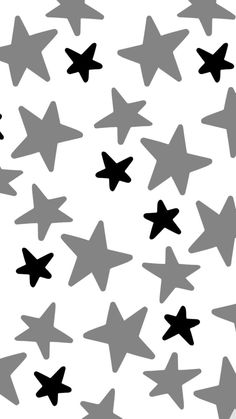 black and white stars on a white background