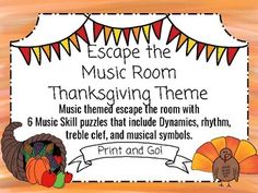 thanksgiving themed escape the music room