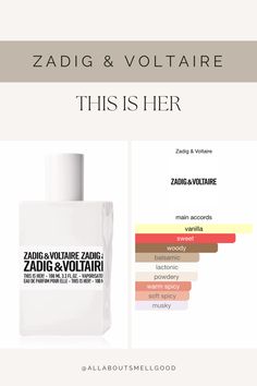 Zadig And Voltaire Perfume, Perfume Personality, Perfume Tips, Perfume Notes, Vanilla Perfume, Brand Stickers