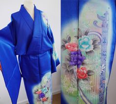 ■ Product Details total length: 163 cm (from shoulder) Yuki length: 65 cm (Yuki is the center of the Kimono to the edge of the sleeve) sleeve length (vertical): 57 cm width: 62cm*2 made in Japan material: polyester Shipping with DHL insured ※ No returns accepted Elegant Blue Floral Print Kimono, Traditional Blue Floral Print Kimono, Traditional Long Blue Kimono, Blue Kimono For Spring Tea Ceremony, Traditional Blue Floral Kimono, Blue Kimono With Kimono Sleeves For Tea Ceremony, Traditional Blue Kimono For Tea Ceremony, Kimono Floral, Blue Kimono