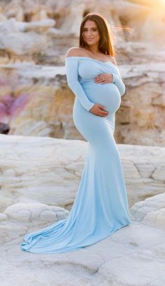 Vestidos Para Baby Shower, Blue Maternity Dress, Maternity Dresses Photography, Stylish Maternity Dress, Maternity Dresses For Baby Shower, Maternity Photoshoot Poses, Shower Outfits